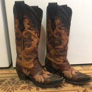 Multi Tan cowboy Boots- 7.5